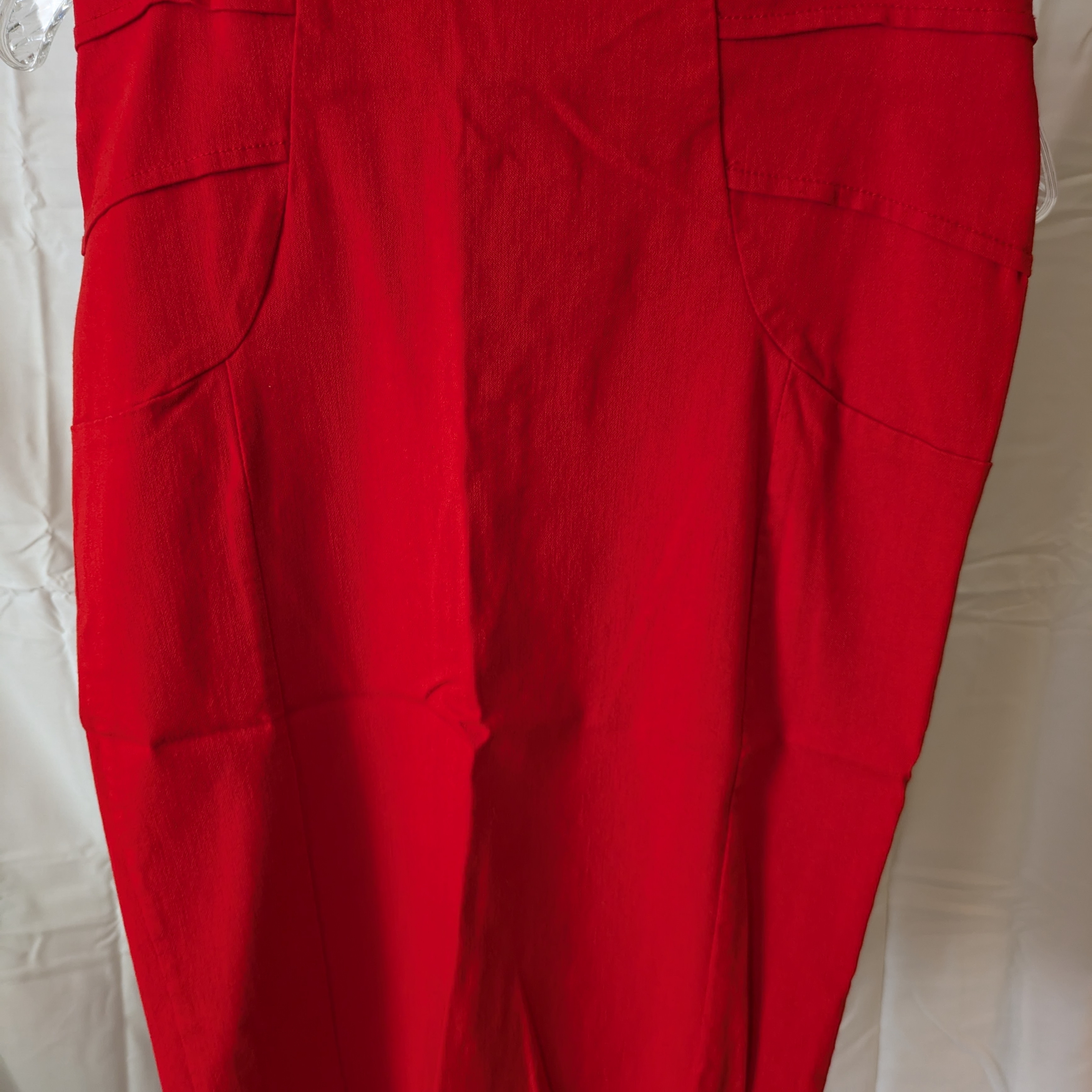Elegant Red Pencil Skirt